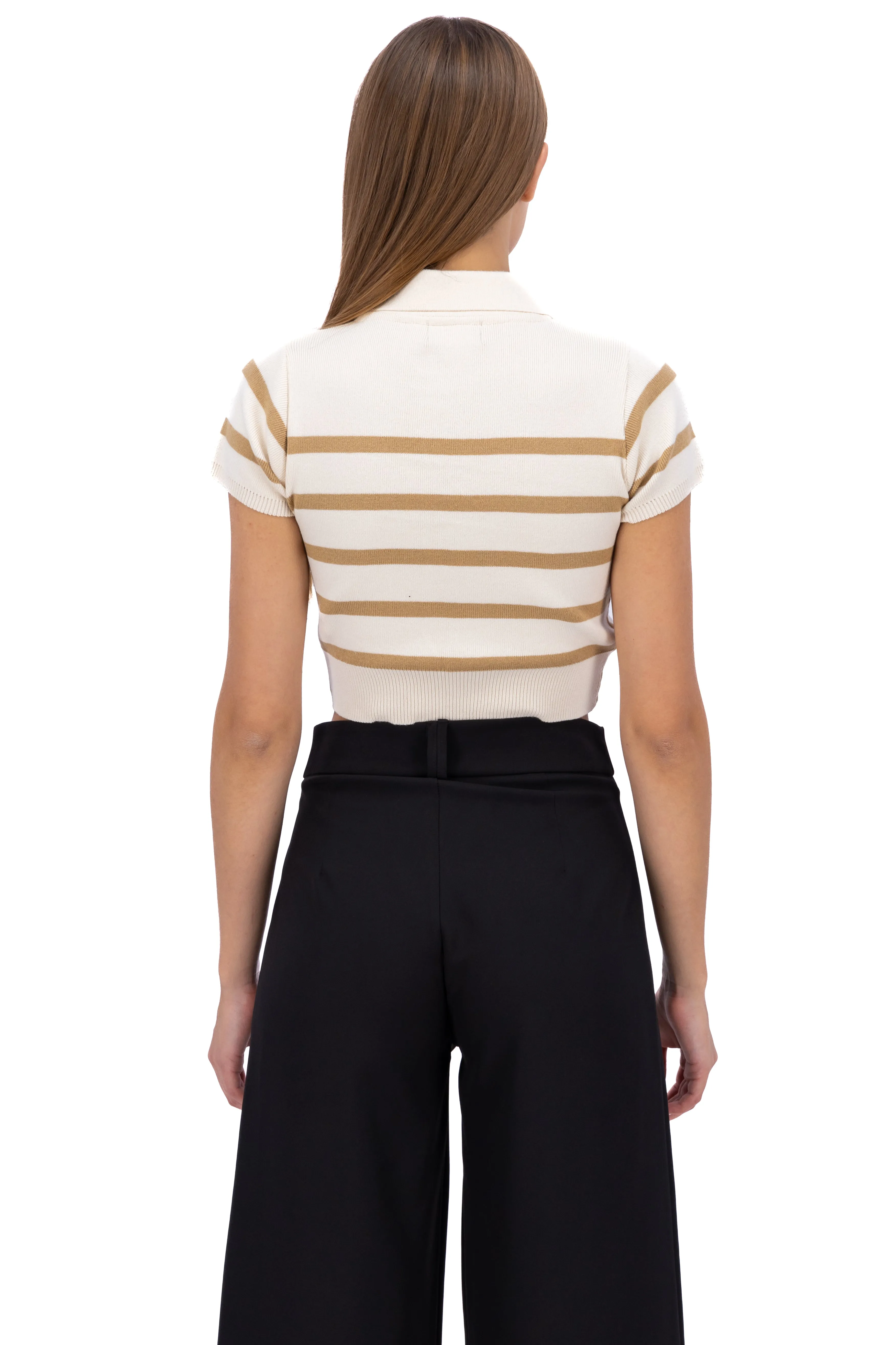 Top tejido cuello polo rayas sold by Shasa product image thumbnail 4