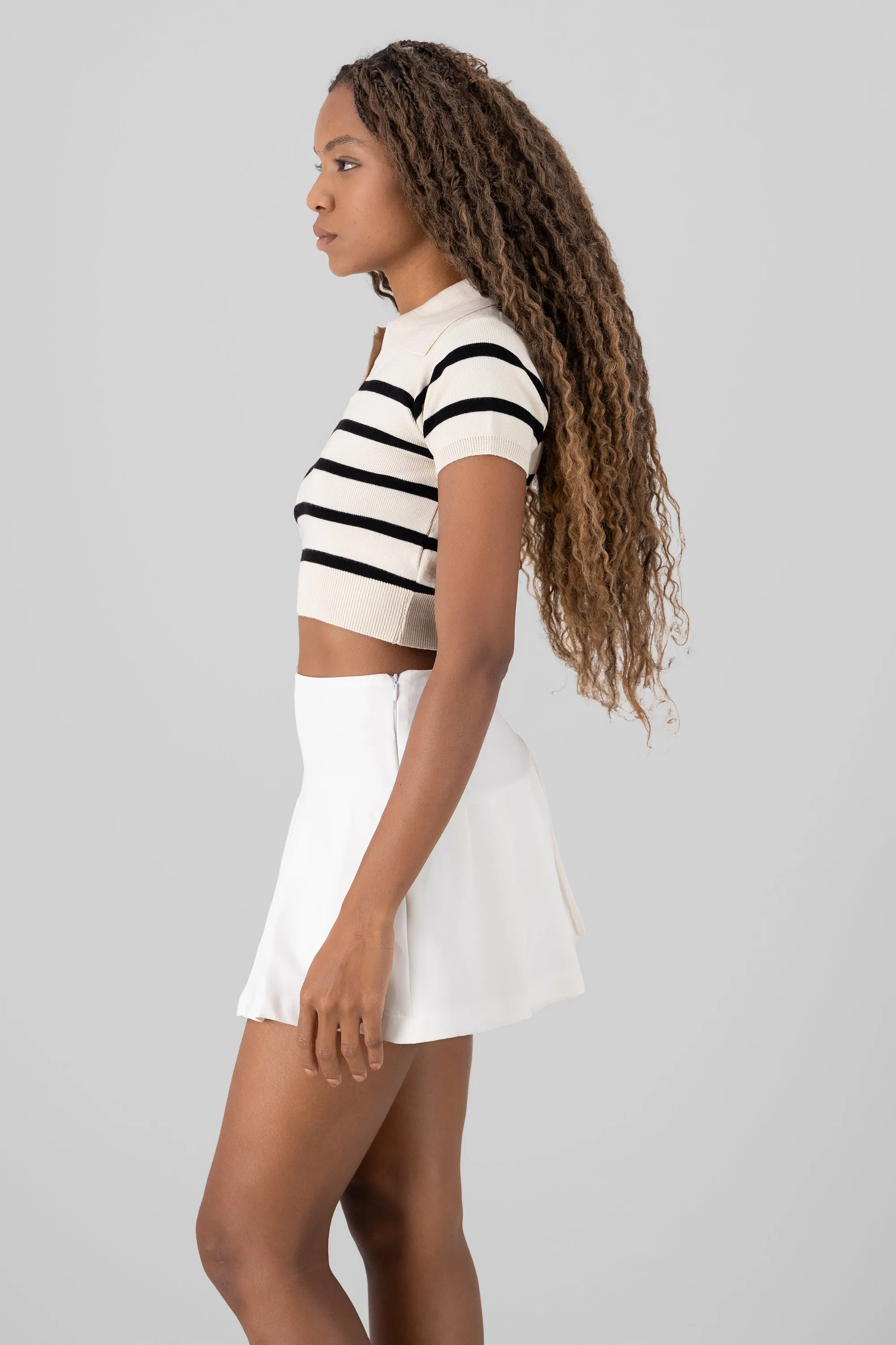 Top tejido cuello polo rayas sold by Shasa product image thumbnail 3