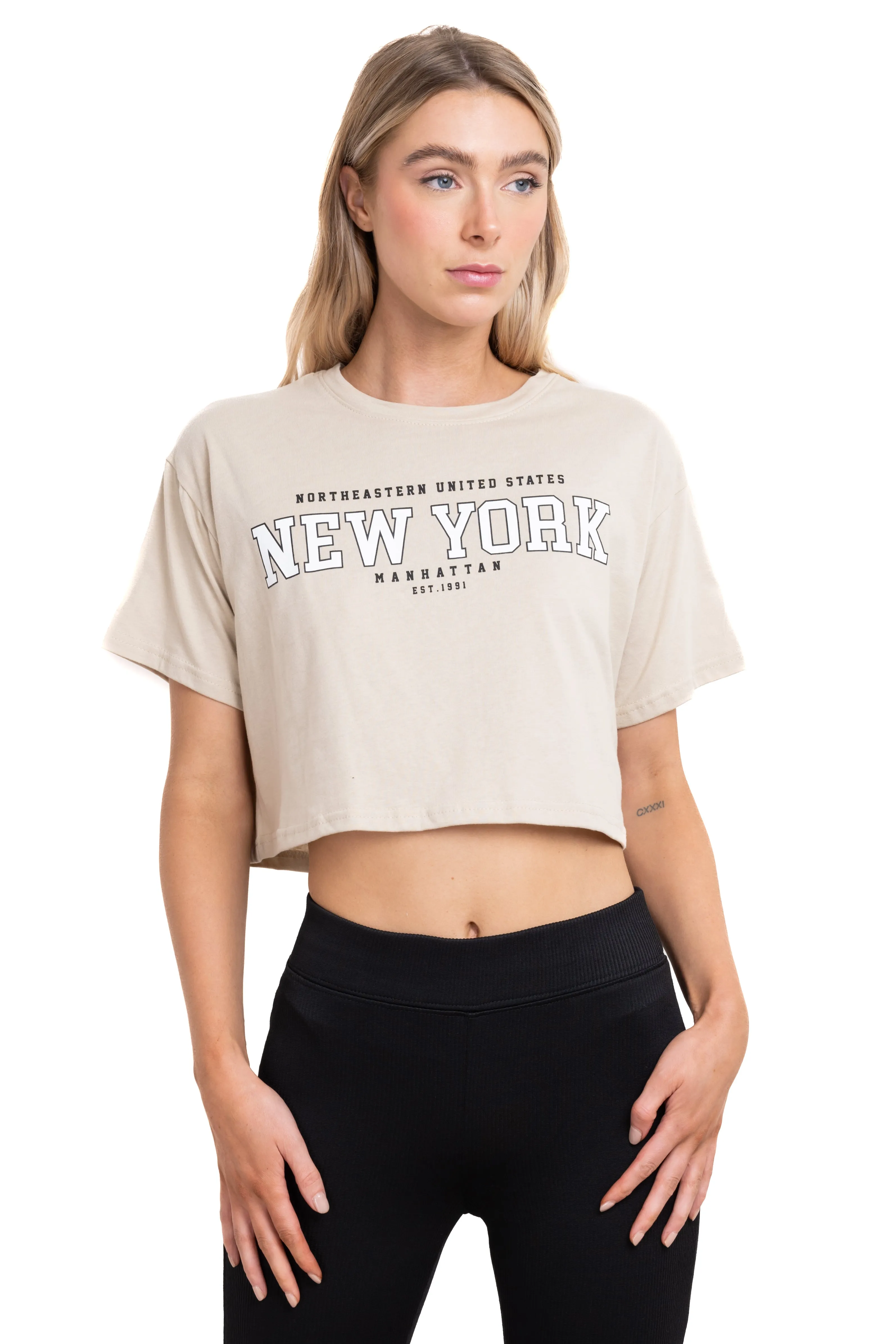 Top Crop Estampado New York sold by Shasa