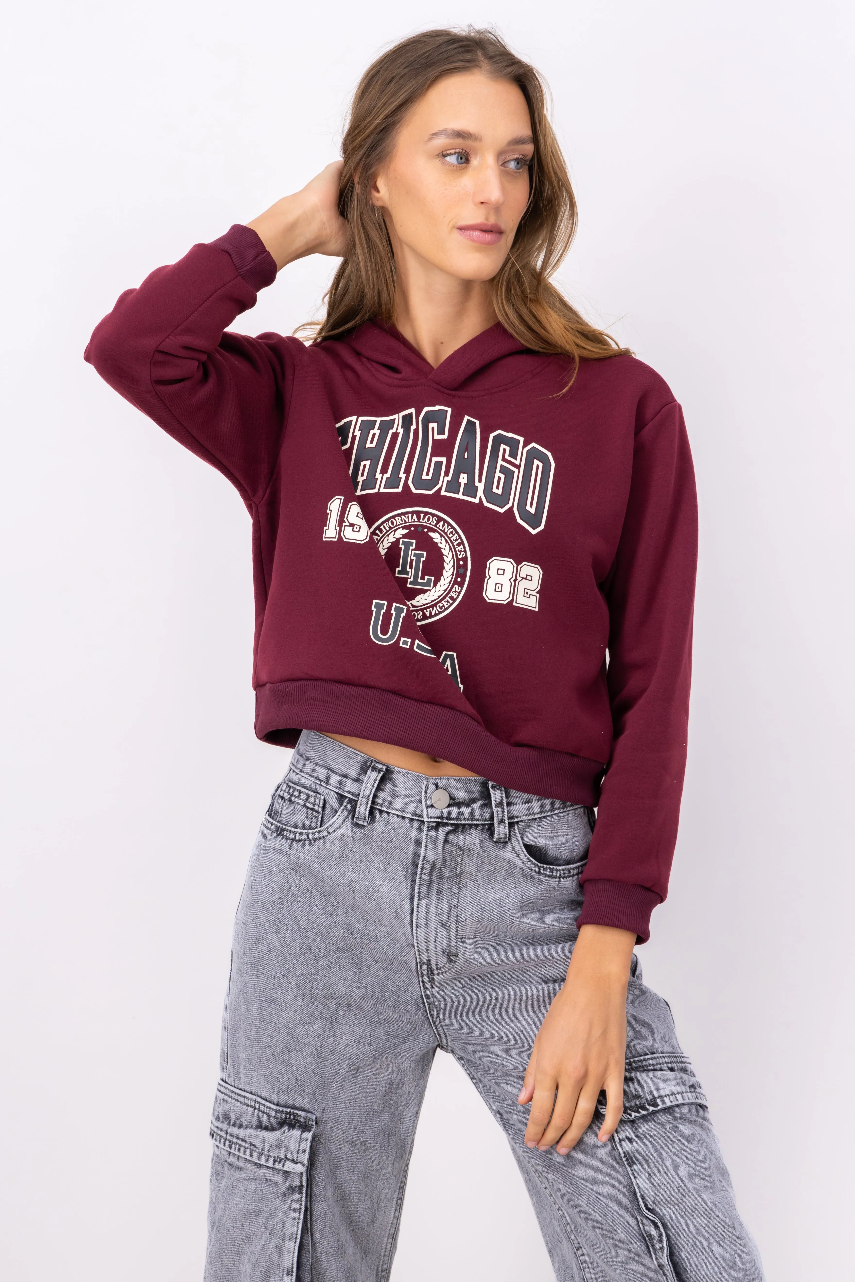 Sudadera Crop Estampado Chicago sold by Shasa product image thumbnail 2