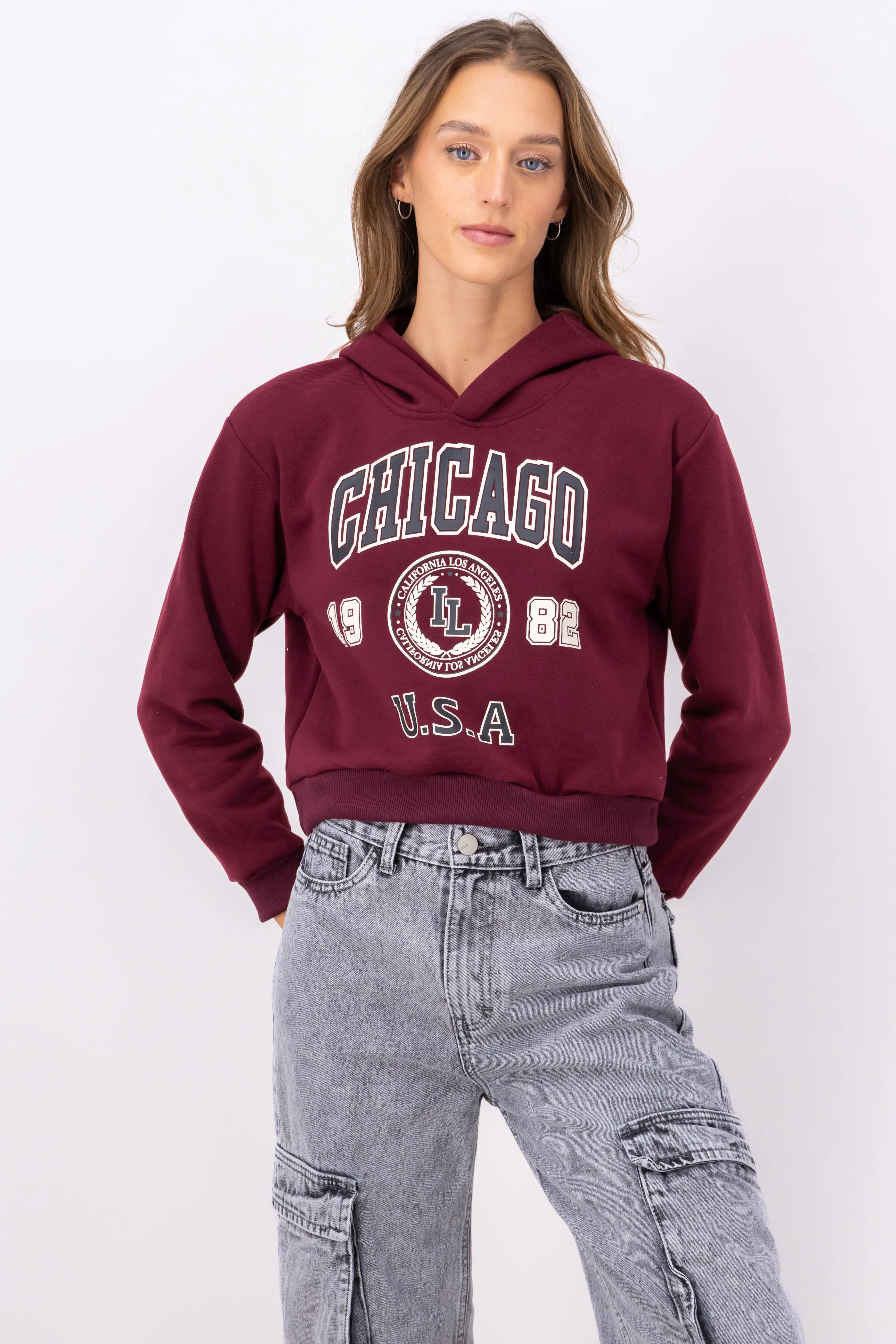 Sudadera Crop Estampado Chicago sold by Shasa