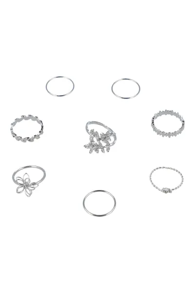 Set 8 Piezas Anillos Hojas sold by Shasa