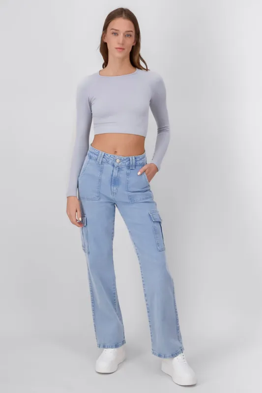 Jeans Cargo Bolsillos Laterales sold by Shasa