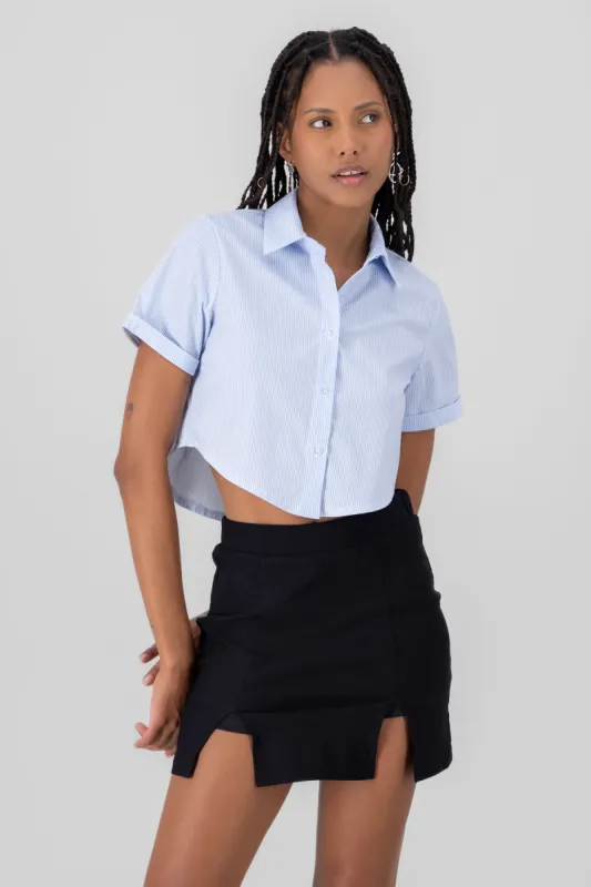 Camisa crop manga corta sold by Shasa