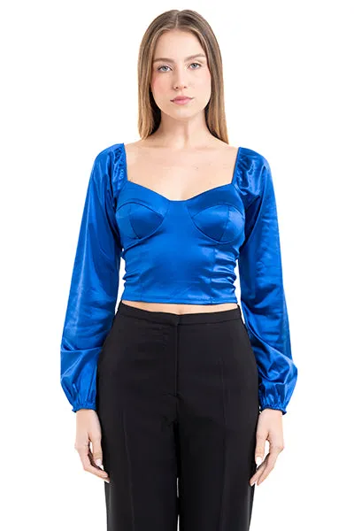 Blusa crop bustier satín sold by Shasa product image thumbnail 2