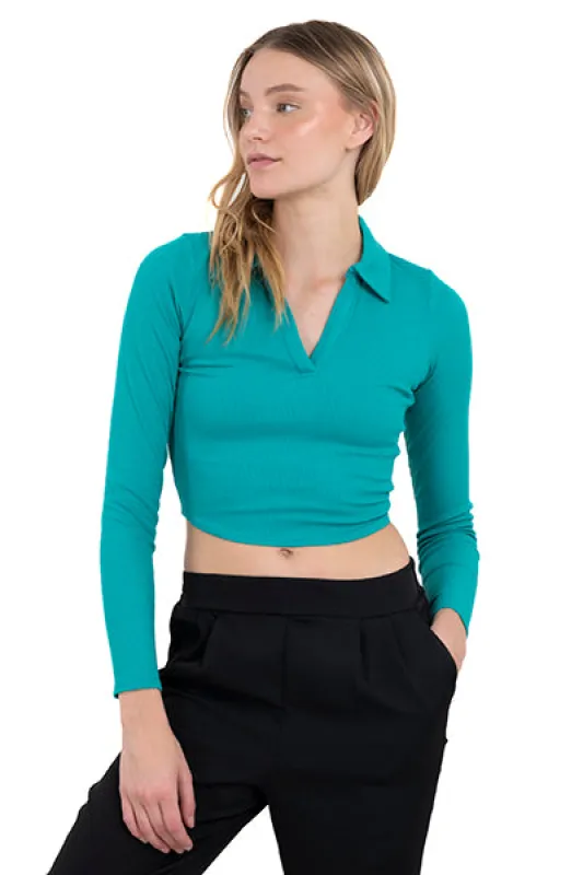 Blusa Corta Cuello Polo sold by Shasa