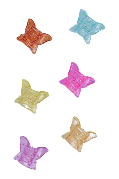 Set 6 piezas pinza mariposa glitter sold by Shasa product image thumbnail 2