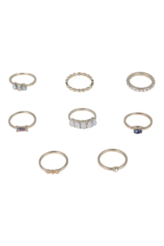 Set 8 Anillos Brillos sold by Shasa