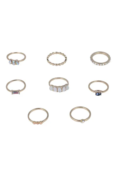 Set 8 Anillos Brillos sold by Shasa