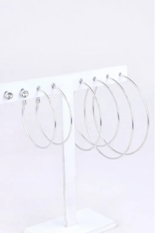 Set 4 Pares Arracadas Aro sold by Shasa