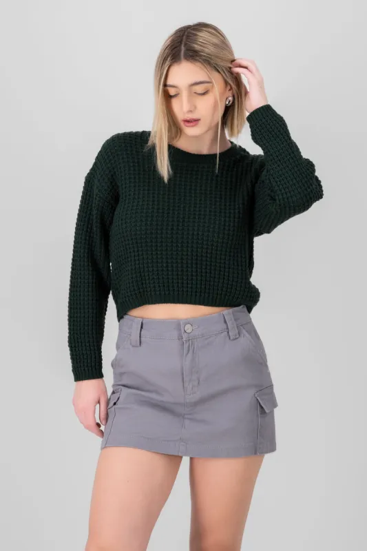 Suéter tejido corto sold by Shasa