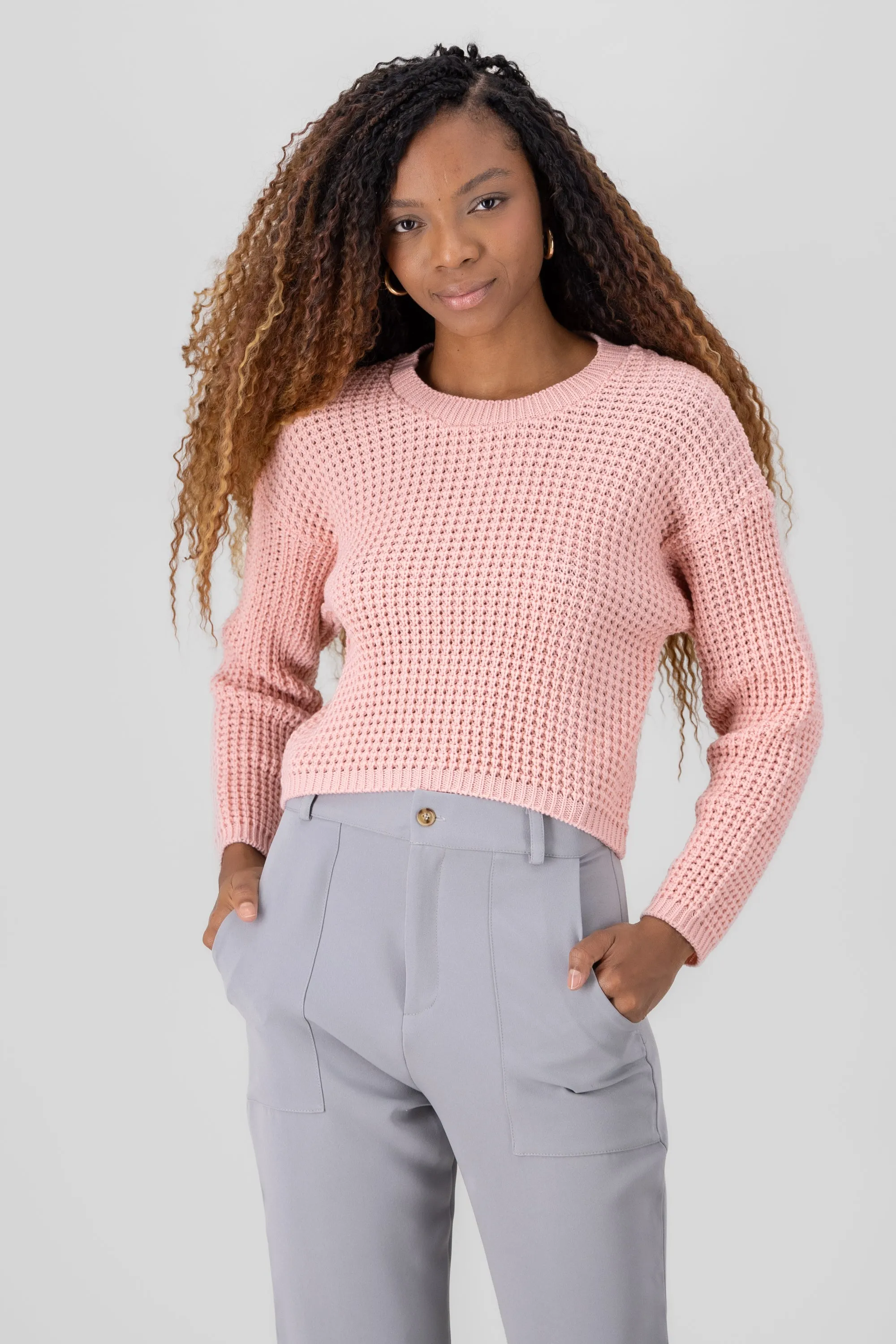 Suéter tejido corto sold by Shasa