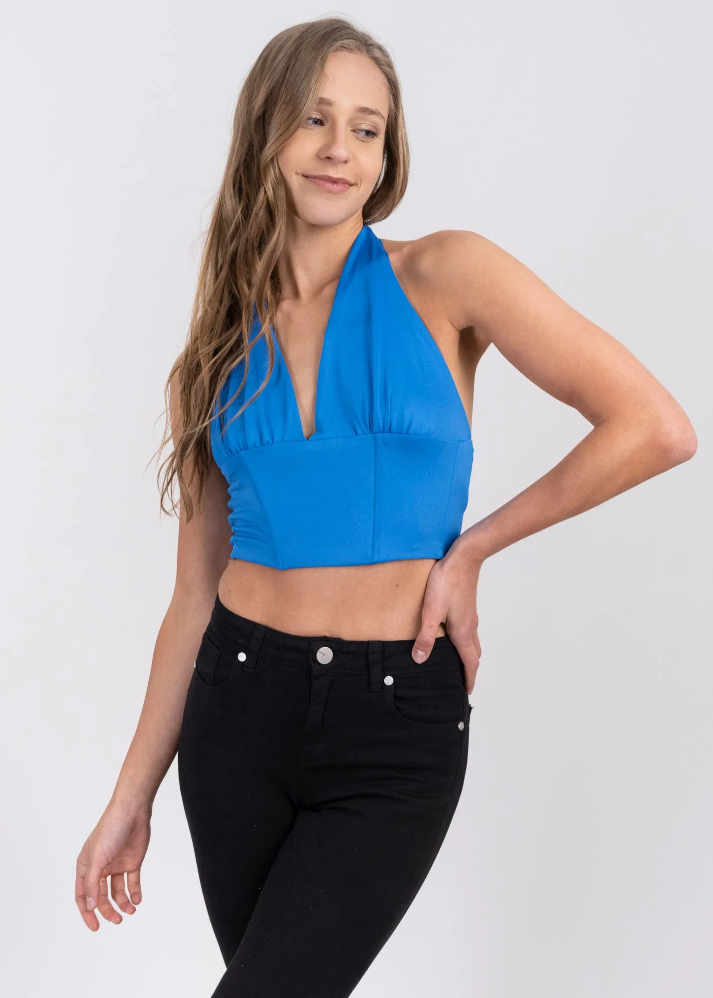 Top halter liso sold by Shasa