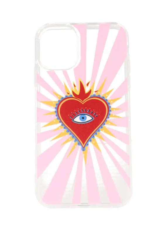 Funda celular i 11-XR corazón llamas sold by Shasa