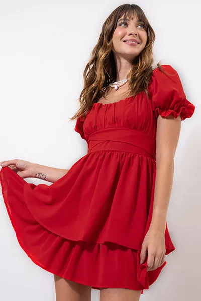 Vestido Mini Capas Moño sold by Shasa