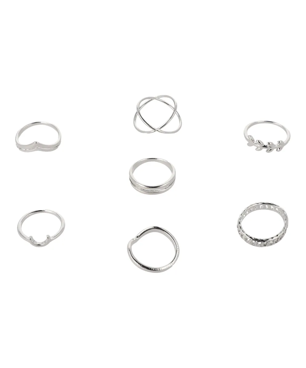 Set 7 Piezas Anillos Media Luna sold by Shasa