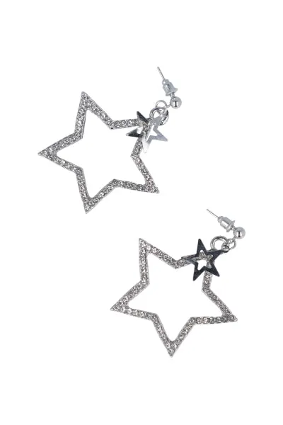 Aretes metálicos doble estrella sold by Shasa product image thumbnail 2