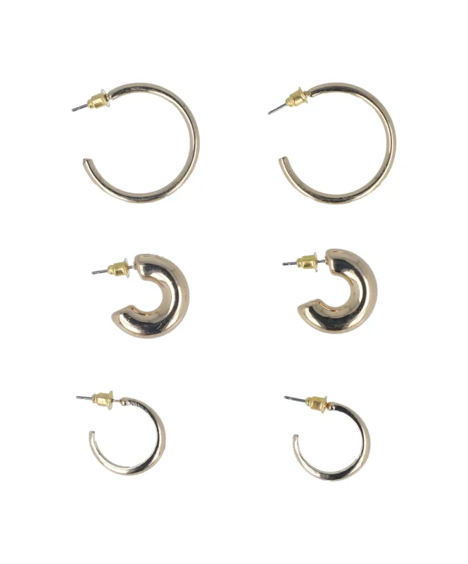 Set 3 Pares Arracadas Abiertas sold by Shasa