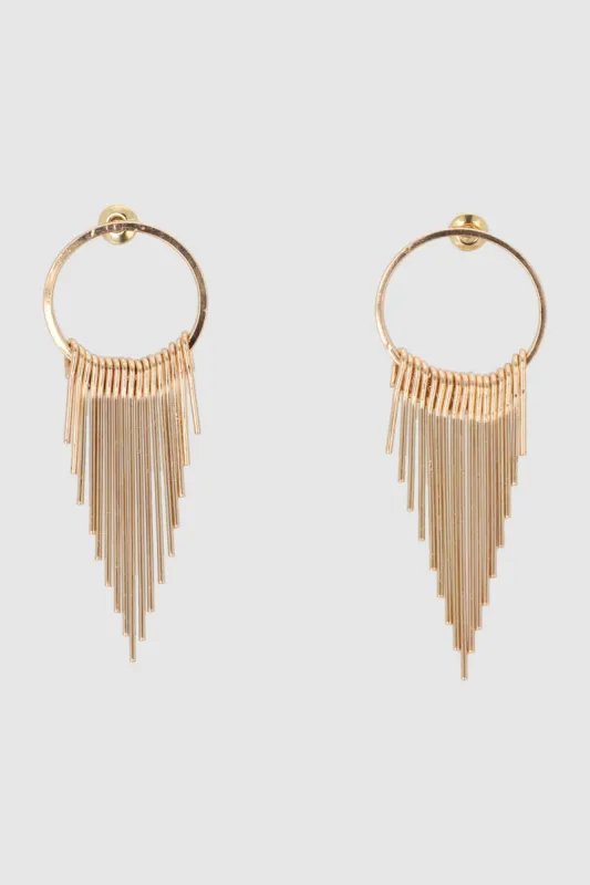 Aretes colgantes círculo barras asimétricas sold by Shasa