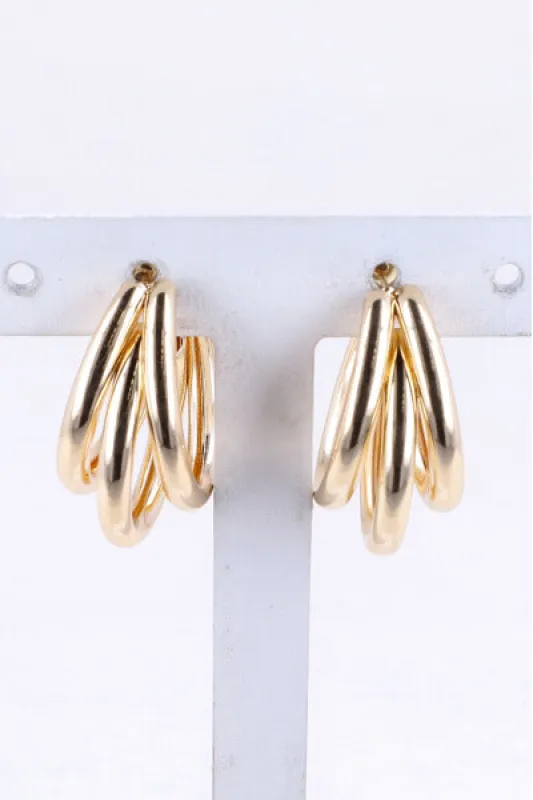 Arracadas triples metal sold by Shasa