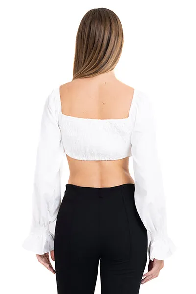 Blusa crop manga larga abullonada sold by Shasa product image thumbnail 4