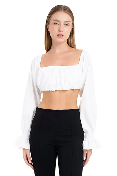 Blusa crop manga larga abullonada sold by Shasa product image thumbnail 2