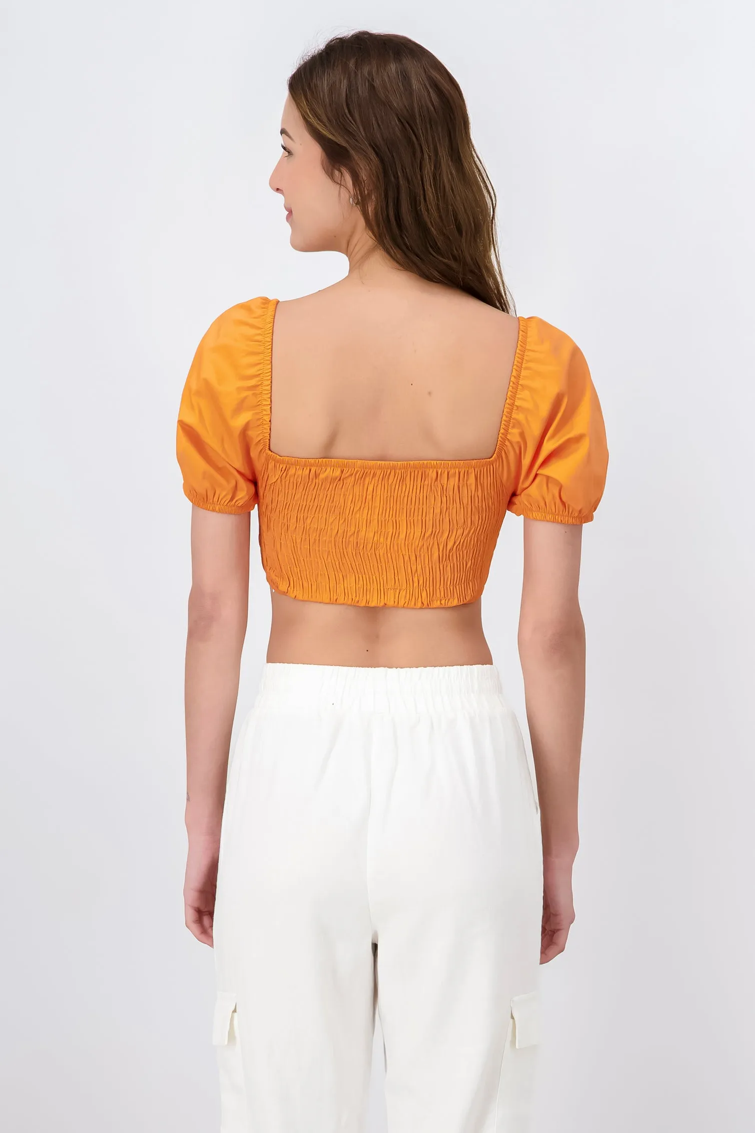 Crop Top Halter Manga Corta Globo sold by Shasa product image thumbnail 4
