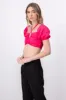 Crop Top Halter Manga Corta Globo sold by Shasa