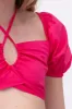 Crop Top Halter Manga Corta Globo sold by Shasa