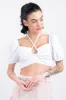 Crop Top Halter Manga Corta Globo sold by Shasa