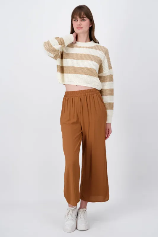 Pantalón Wide Leg Cintura Alta Fruncida sold by Shasa