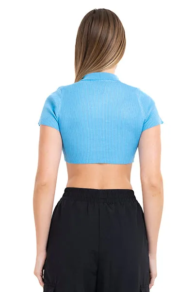 Top Crop Tejido Cuello Polo sold by Shasa product image thumbnail 4