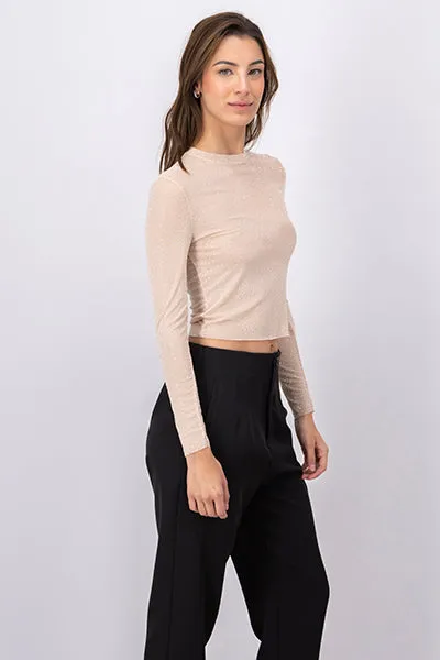 Top Mesh Manga Larga Brillos sold by Shasa product image thumbnail 3