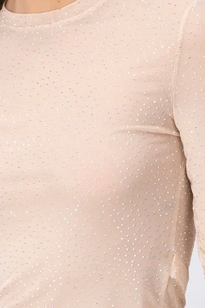 Top Mesh Manga Larga Brillos sold by Shasa product image thumbnail 2