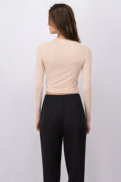 Top Mesh Manga Larga Brillos sold by Shasa product image thumbnail 4