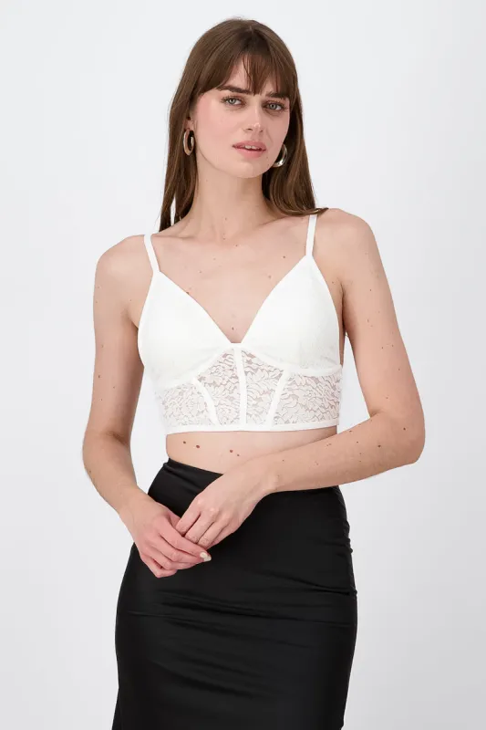 Corset de copas con encaje sold by Shasa