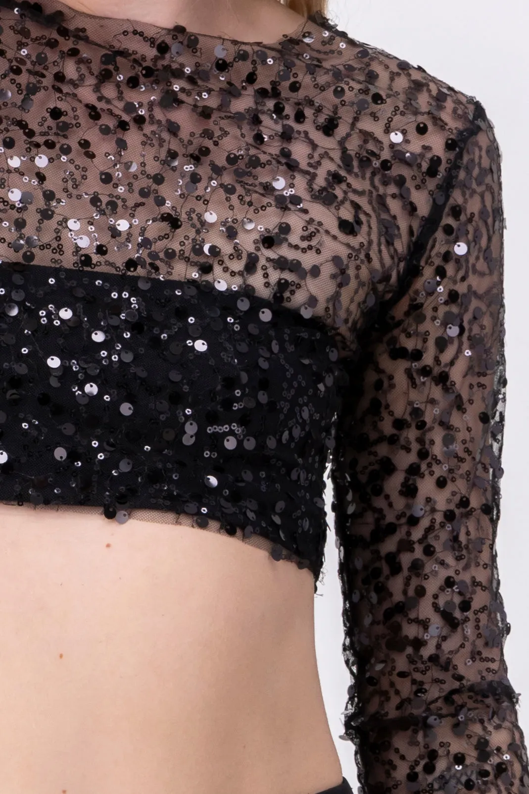 Top crop manga larga brillos sold by Shasa product image thumbnail 5