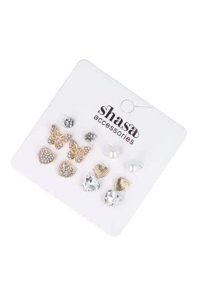 Set 6 Pares Aretes Studs sold by Shasa product image thumbnail 2