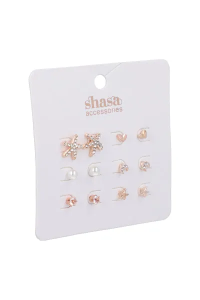 Set 6 Pares Aretes Studs sold by Shasa product image thumbnail 2