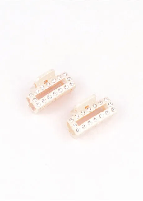 Set 2 Pinzas Rectangulares Brillo sold by Shasa