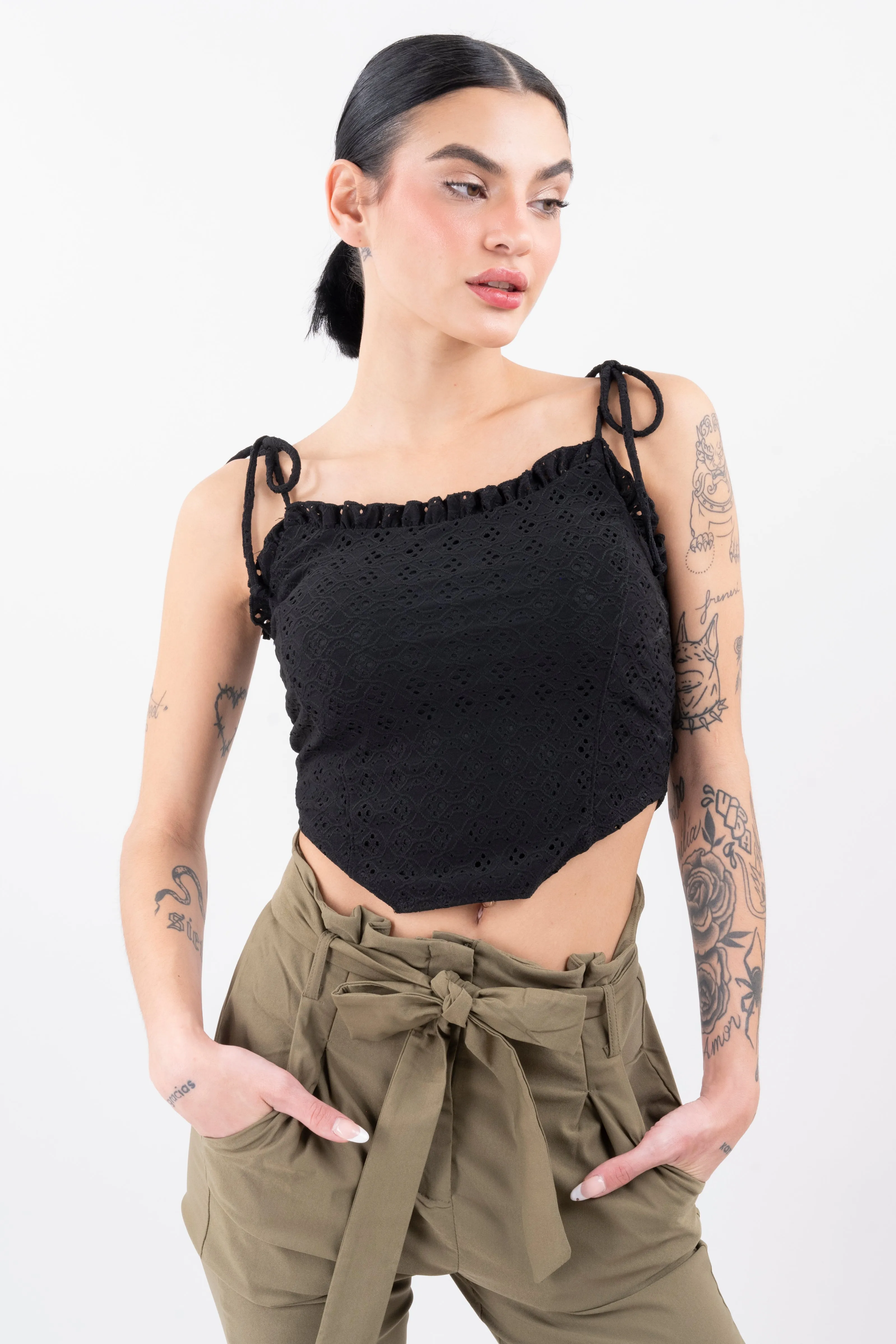 Corset flores eyelet sold by Shasa product image thumbnail 2