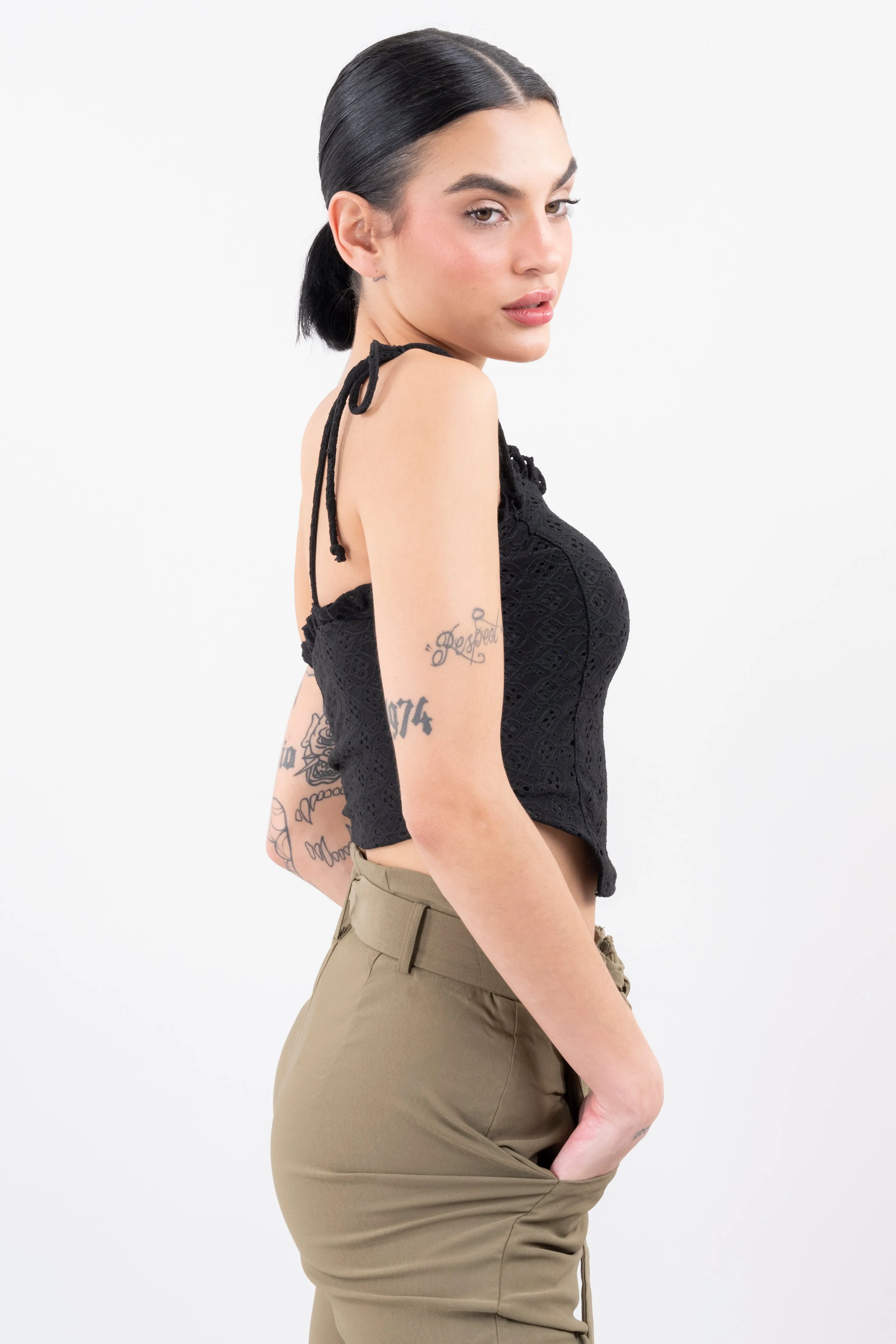 Corset flores eyelet sold by Shasa product image thumbnail 3