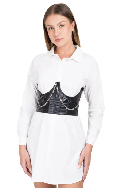 Cinturón corset mesh cadena sold by Shasa