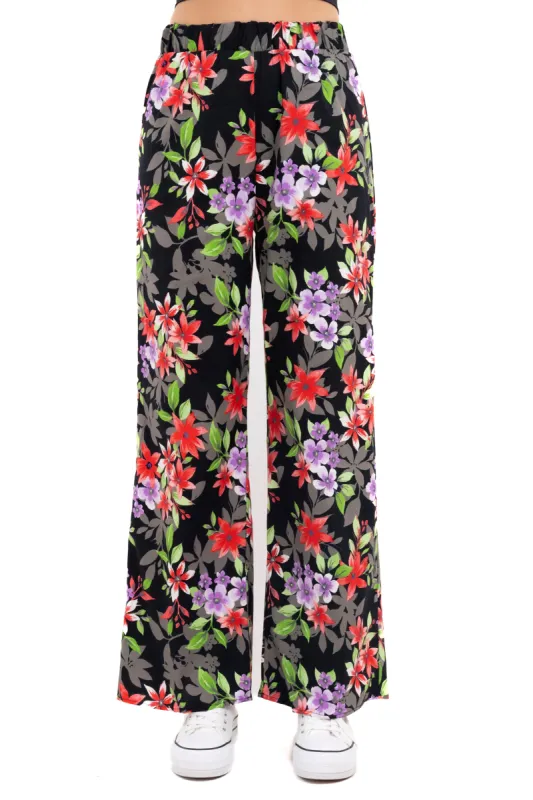 Pantalón wide flores sold by Shasa