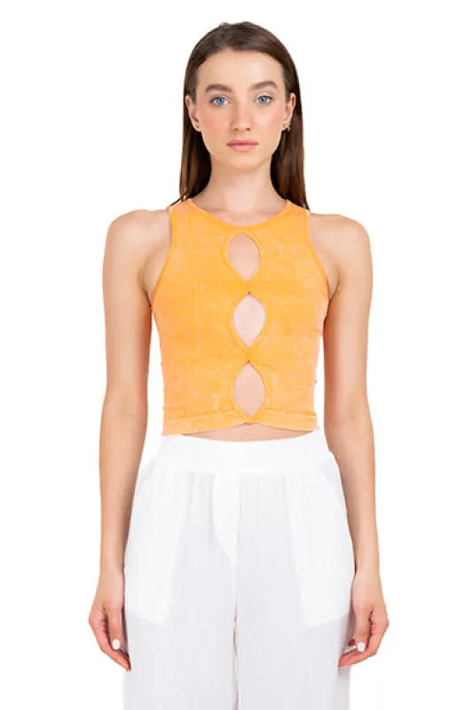 Top crop aberturas delanteras sold by Shasa