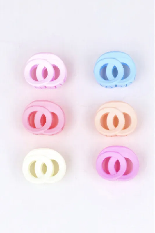 Set 6 pinzas midi doble círculo sold by Shasa
