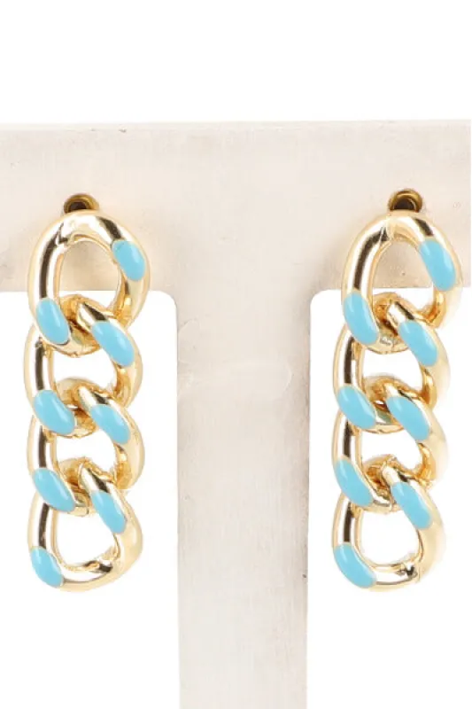 Aretes Cadenas Colores sold by Shasa