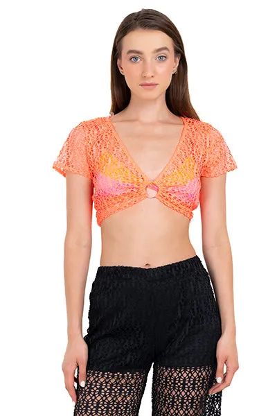 Top crop eyelet aro sold by Shasa product image thumbnail 2