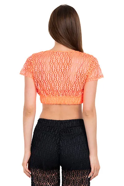 Top crop eyelet aro sold by Shasa product image thumbnail 4
