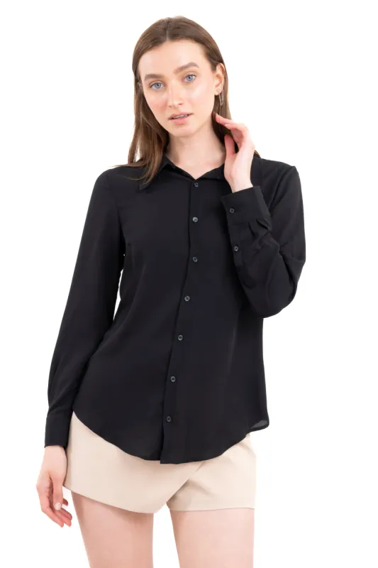 Camisa lisa manga larga sold by Shasa